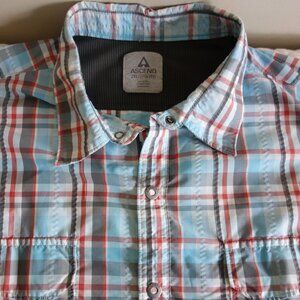 ASCEND Outdoor Performance Short Sleeve Plaid Snap-Front Shirt – Mens 2XL